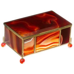 Large Agate Box with Bronze Dore Fittings