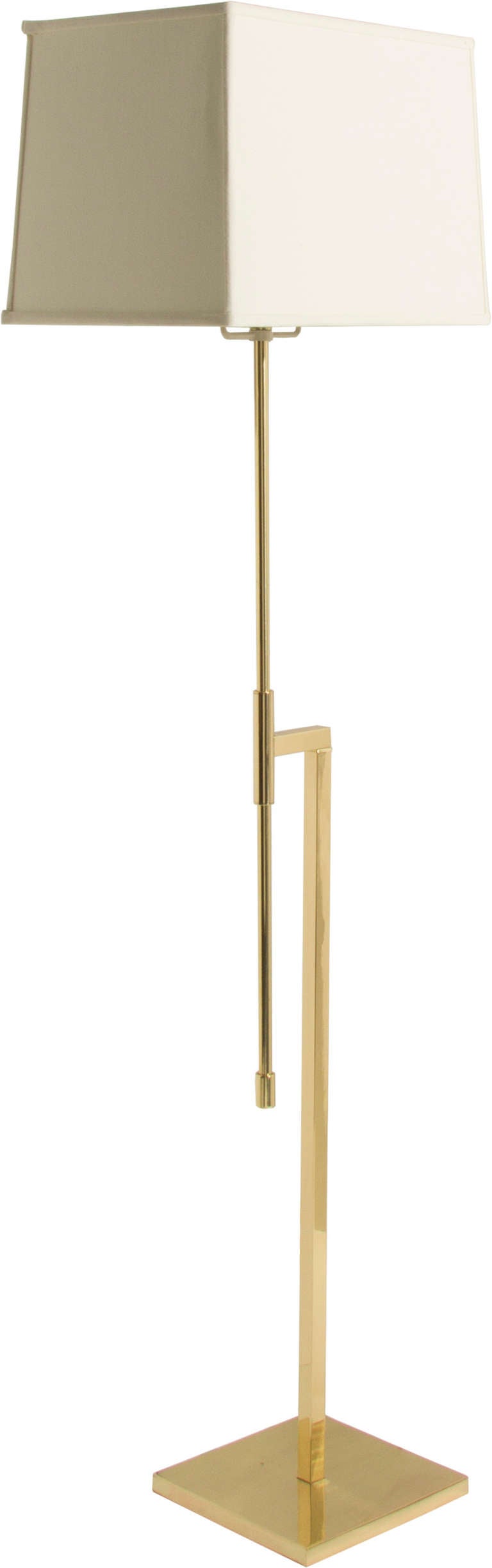 This handsome pair of floor lamps are extendable up to a maximum height of 66 1/2