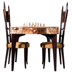 Aldo Tura Game Table and Chairs