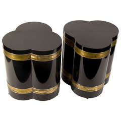 Lacquered  Bernhard Rohne End Tables for Mastercraft