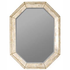 Tesselleted Octagonal Marble Mirror by Maitland-Smith