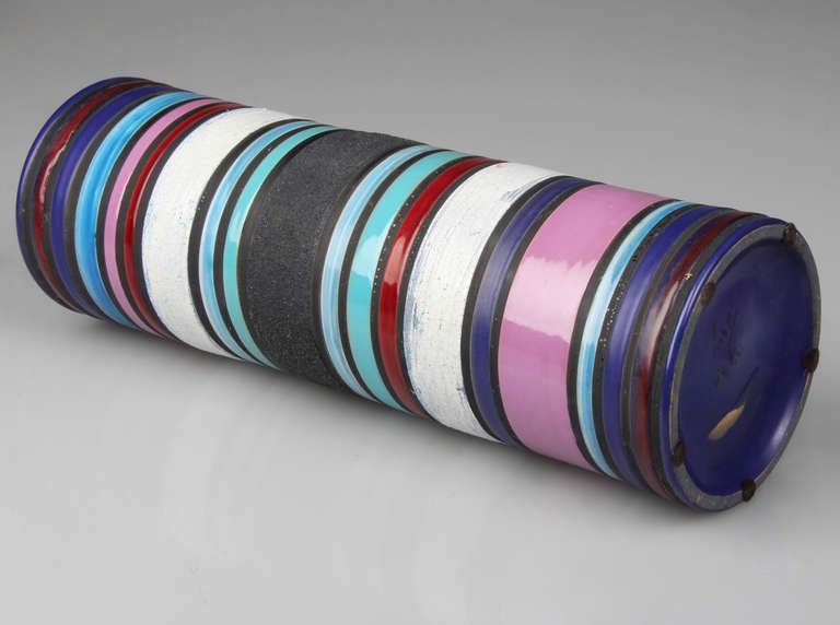Ettore Sottsass for Bitossi Ceramic Cylinder Vase 2