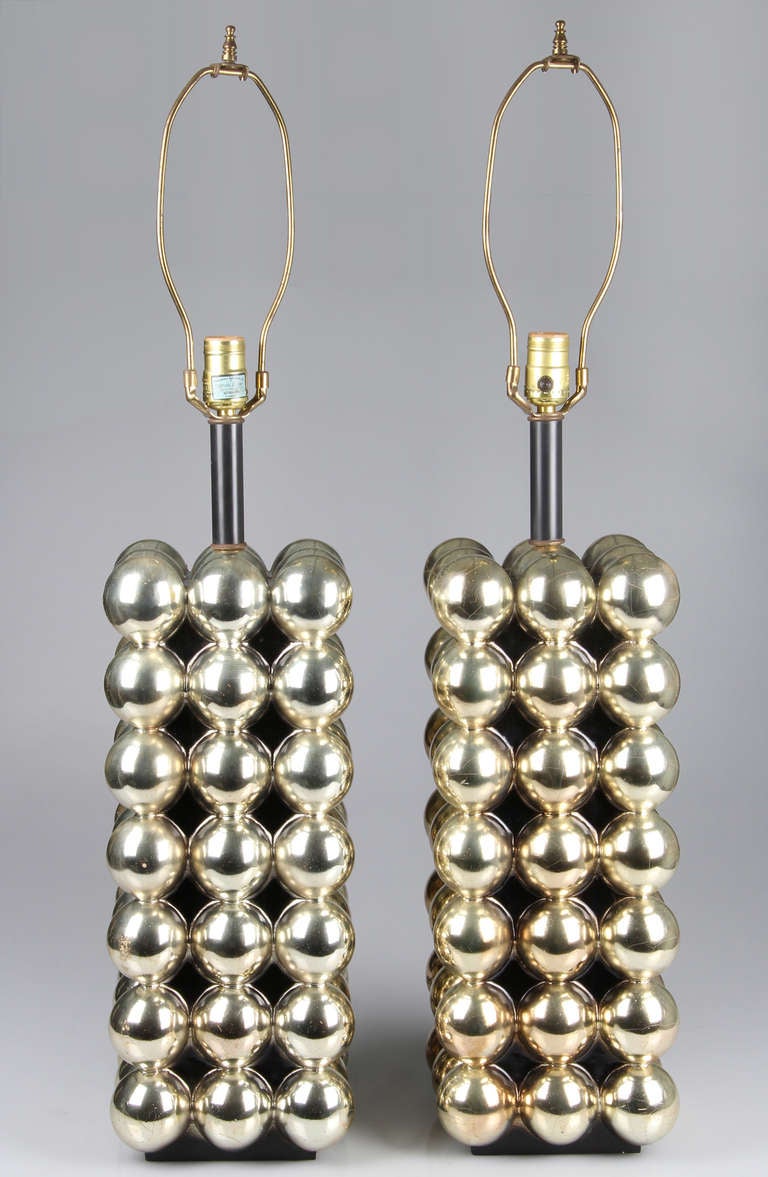 Pair Of Optical Modernist Lamps