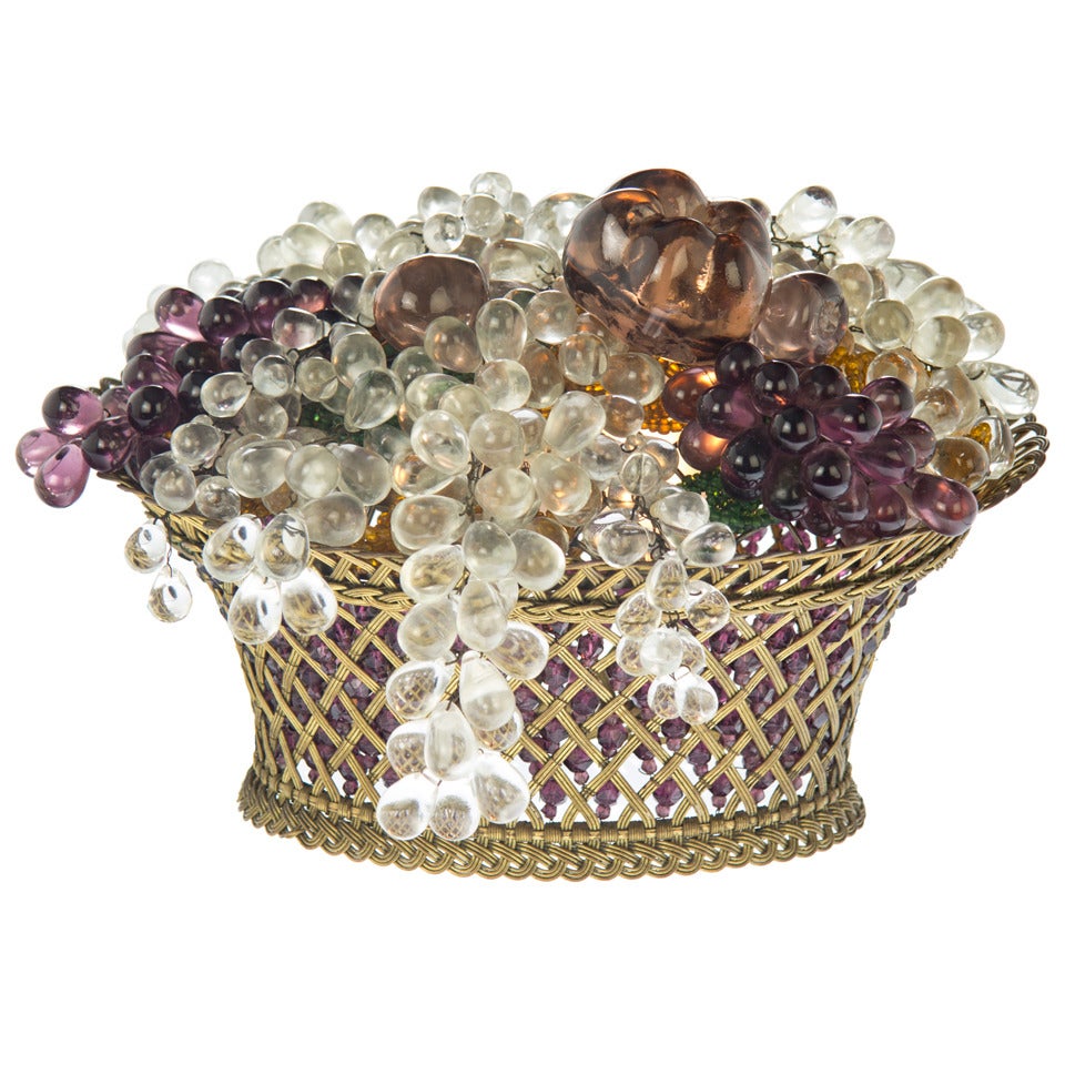Luscious Art Deco Fruit Basket Lamp at 1stDibs