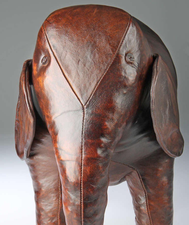 Leather Elephant by Dimitri Omersa for Abercrombie & Fitch In Excellent Condition In Chicago, IL