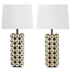 Pair Of Optical Modernist Lamps