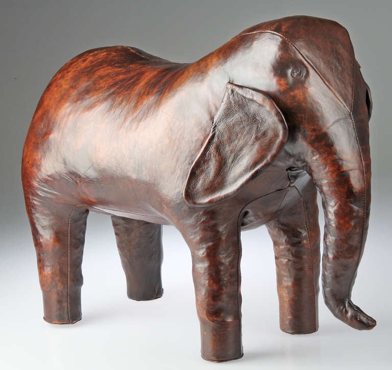 British Leather Elephant by Dimitri Omersa for Abercrombie & Fitch