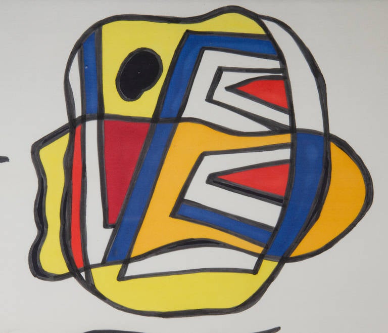Rare Limited Edition Framed Leger Silk In Excellent Condition In Chicago, IL