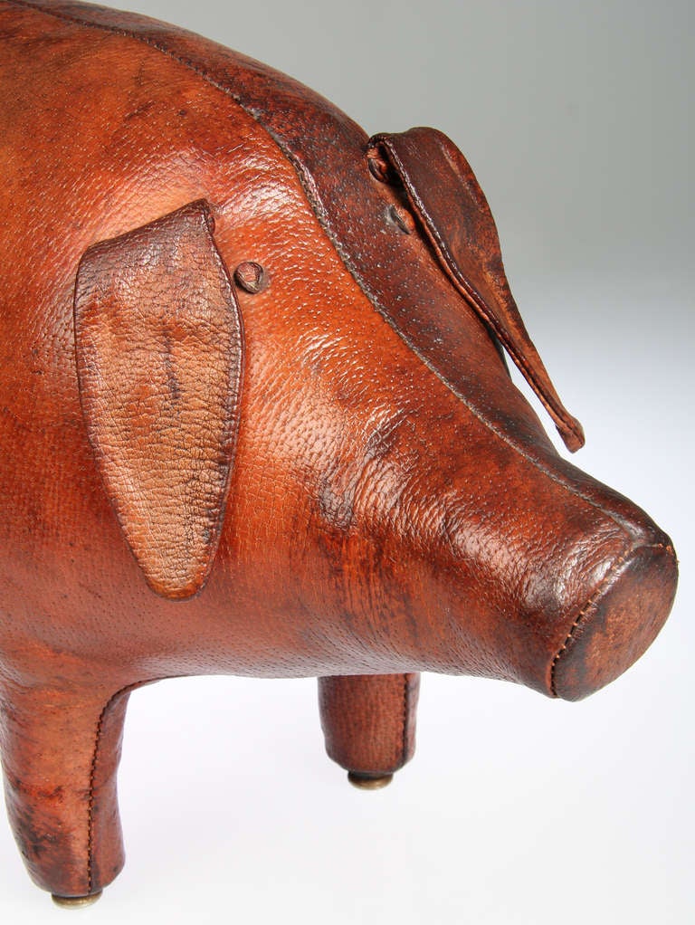 Made in England for Abercrombie  & Fitch
Approximate weight of leather pig 8 lbs.