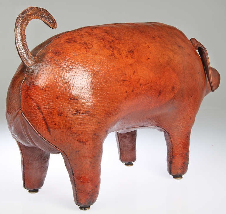 Late 20th Century Abercrombie & Fitch Vintage Leather Pig