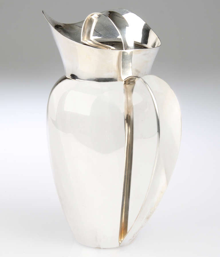 Allan Adler Modernist Sterling Pitcher In Excellent Condition In Chicago, IL