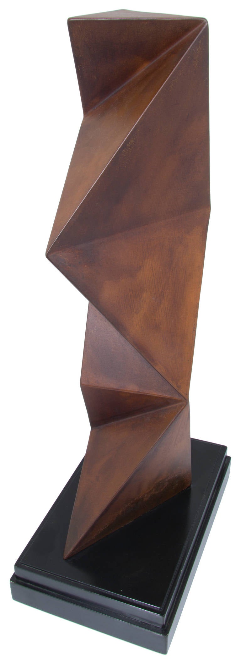 This is a wonderful, strong sculpture by Silverman. Silverman was born in New York in 1923 and is known for his large public sculptures. This piece was done in 1994, towards the end of his career. It has a rich patina.