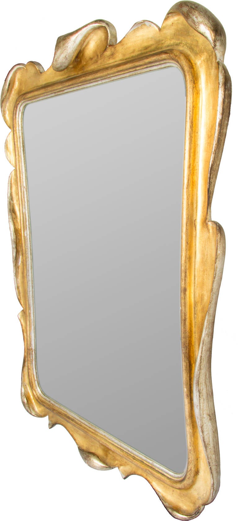 This is a nice sized smaller mirror, beautifully carved in a wave like pattern.