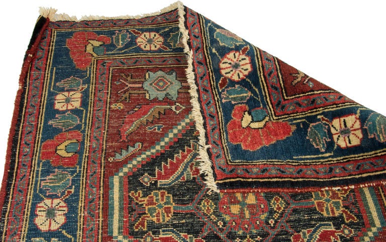 Early 20th Century Unusual Farahan Sarouk Mat For Sale