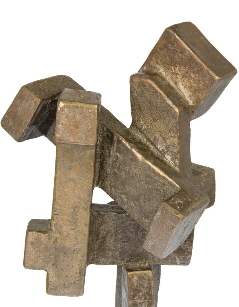 20th Century Joel Perlman Abstract Bronze Sculpture, 