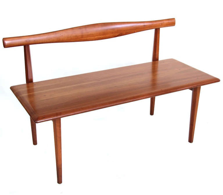 These well designed benches were designed  for BG Mesberg National Sales.
They were manufactured by Winchendon Furniture