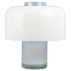 Italian Modernist Opalescent Glass Lamp Italian Modernist Opalescent Glass Lamp