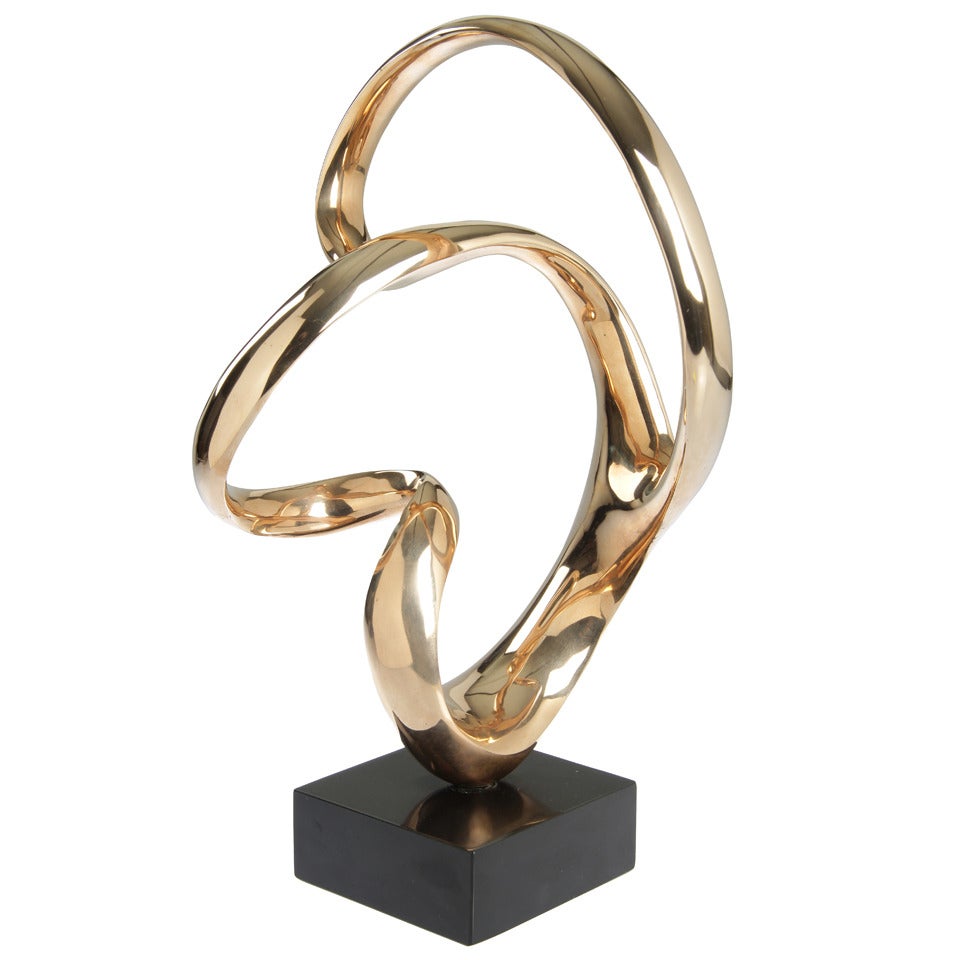 Undulating Modernist Bronze Sculpture  by Kieff Folklore #9