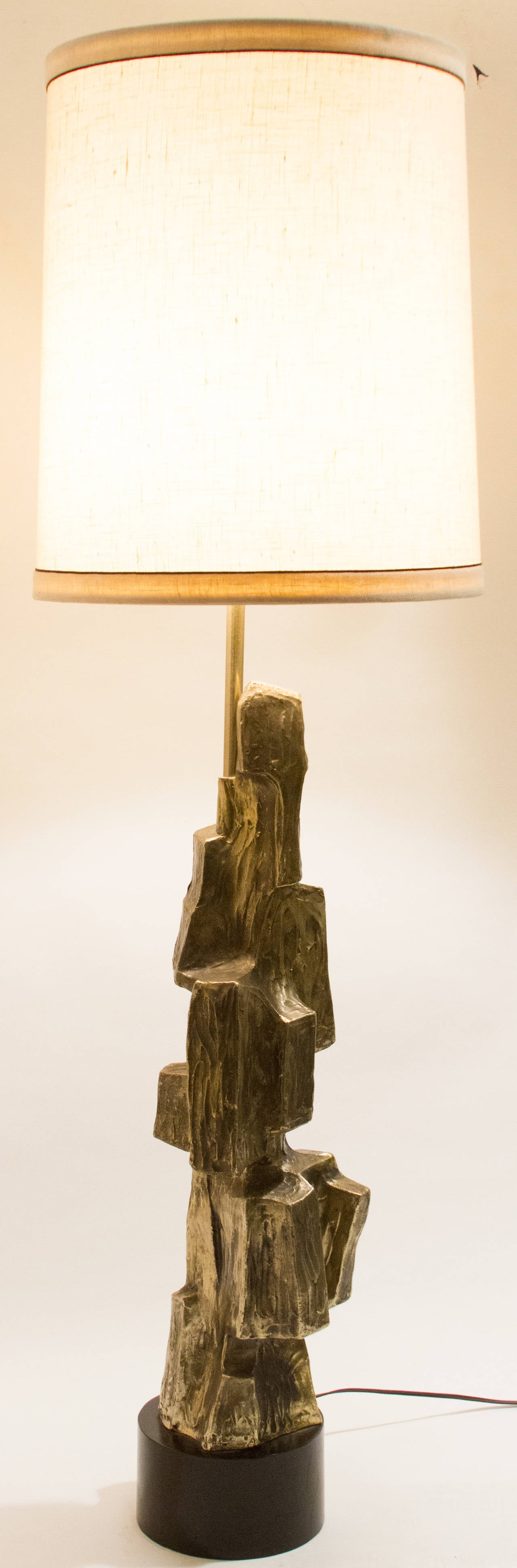 Mid-20th Century Tall Sculptural Brutalist Lamp 