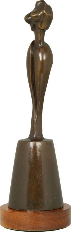 Abstract Bronze Sculpture of a Female Form