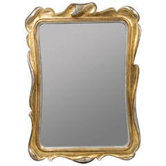 Gold and Silver Gilt Hand Carved Mirror