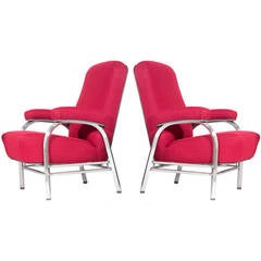Pair of Machine Age Chairs by Karpen