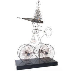 Four Wheel Rocket Machine Sculpture by Joseph Burlini