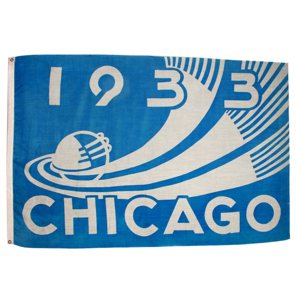 Chicago 1933 World's Fair Century of Progress Flag