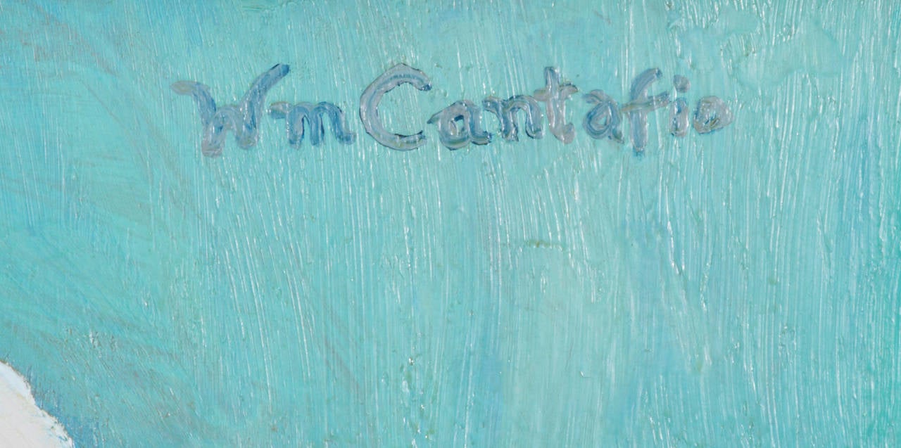 20th Century William Cantafio Oil on Canvas 