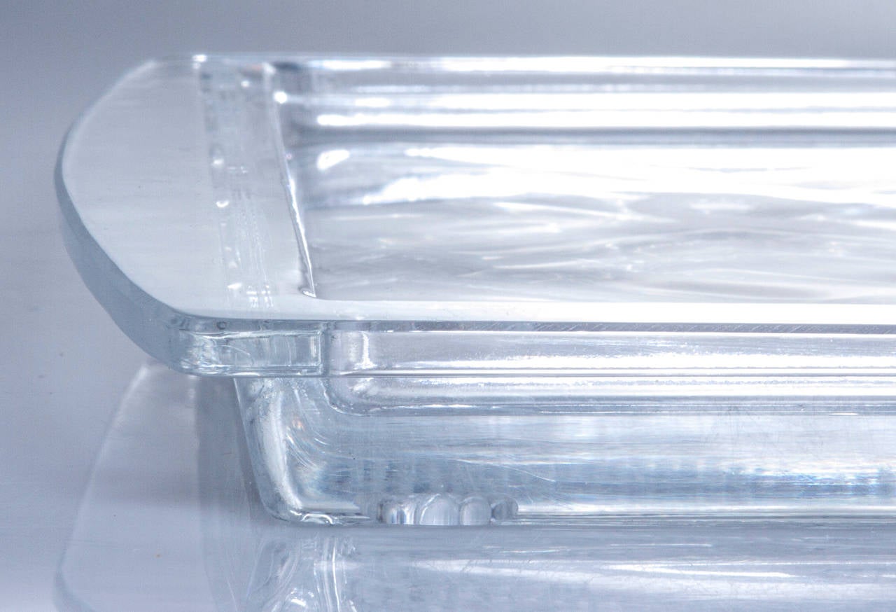 Lalique Glass Tray with Rope Motif at 1stDibs