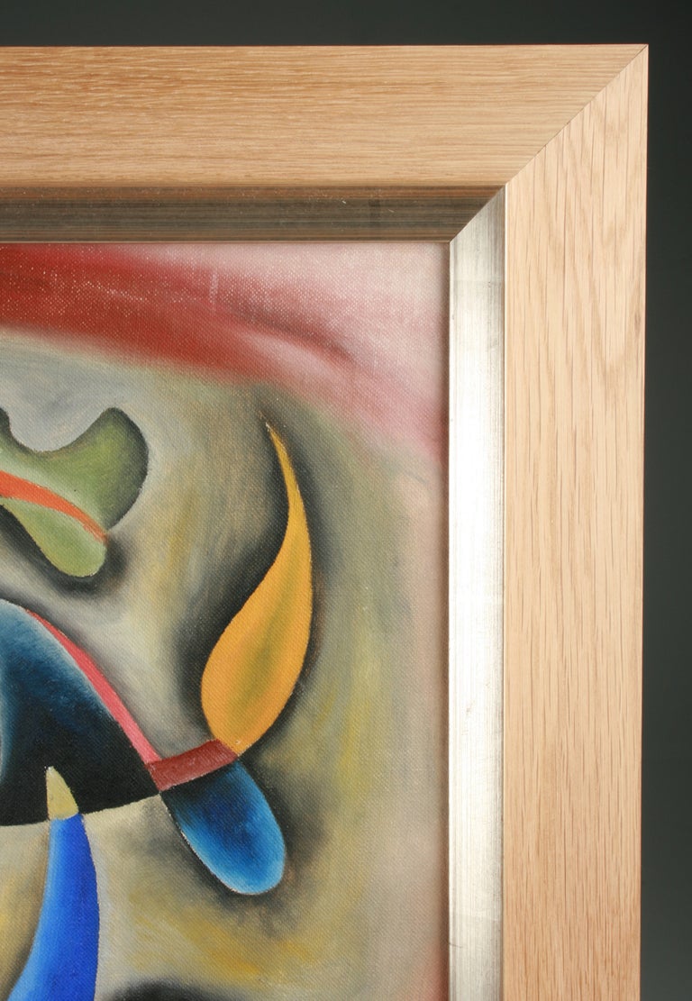 Mid-20th Century Karl Gasslander  Figural Abstract Painting For Sale