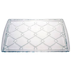 Lalique Glass Tray with Rope Motif