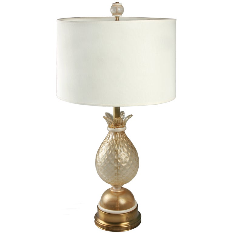 Murano Italian Glass  Pineapple Lamp