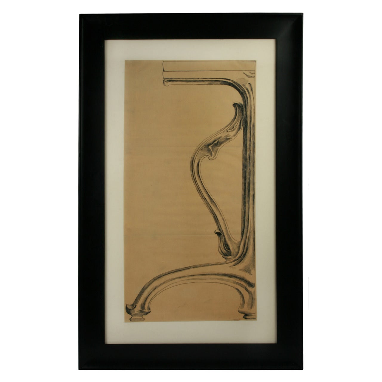 Emile Galle Art Nouveau Drawing For Sale