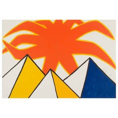Calder Print "Sun and Pyramids"