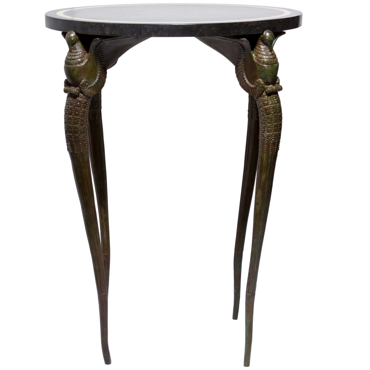 Bronze and Slate Cocktail Table after Armand-Albert Rateau