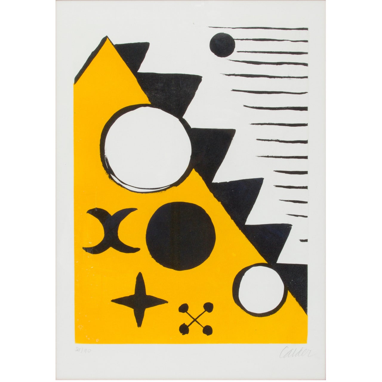 Graphic Alexander Calder Lithograph "La Scie et les Boules"