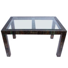 1970's Copper Clad Patchwork dining table by H. Larson