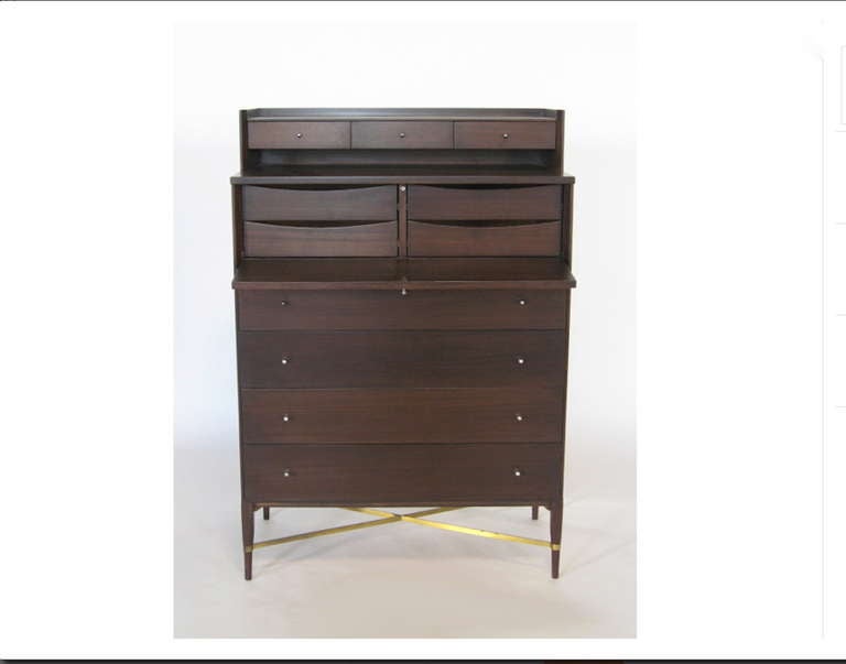 Mid-20th Century Paul McCobb Mid-Century Modern Tall Gentleman's Chest of Drawers - Calvin Group For Sale
