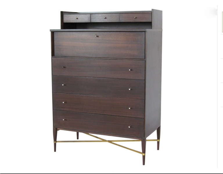 Paul McCobb Mid-Century Modern Tall Gentleman's Chest of Drawers - Calvin Group In Good Condition For Sale In St. Louis, MO