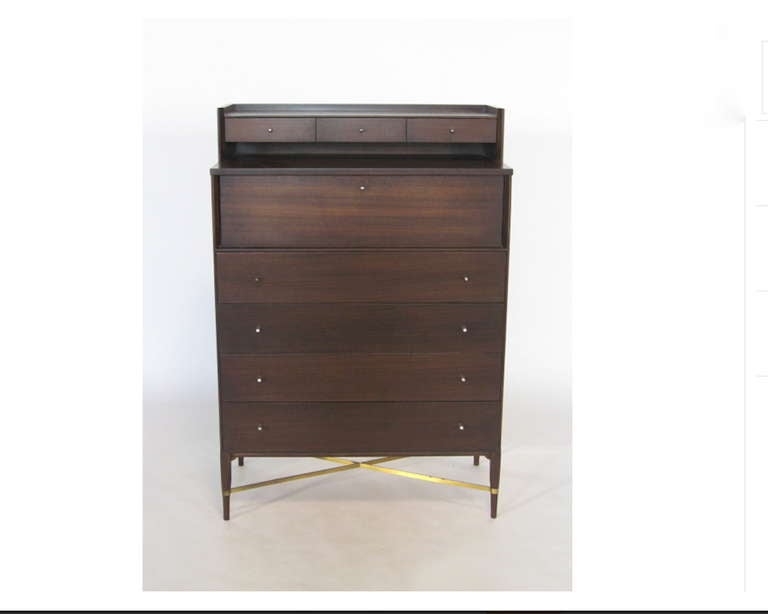 American Paul McCobb Mid-Century Modern Tall Gentleman's Chest of Drawers - Calvin Group For Sale