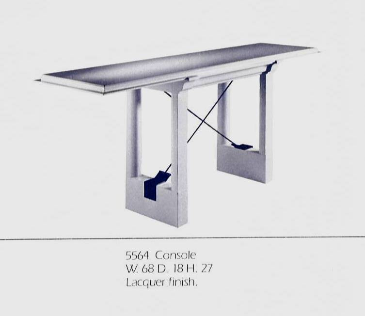 Rare John Saladino for Baker Facade Collection Console For Sale at 1stDibs