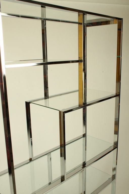 Milo Baughman Chrome Etagere