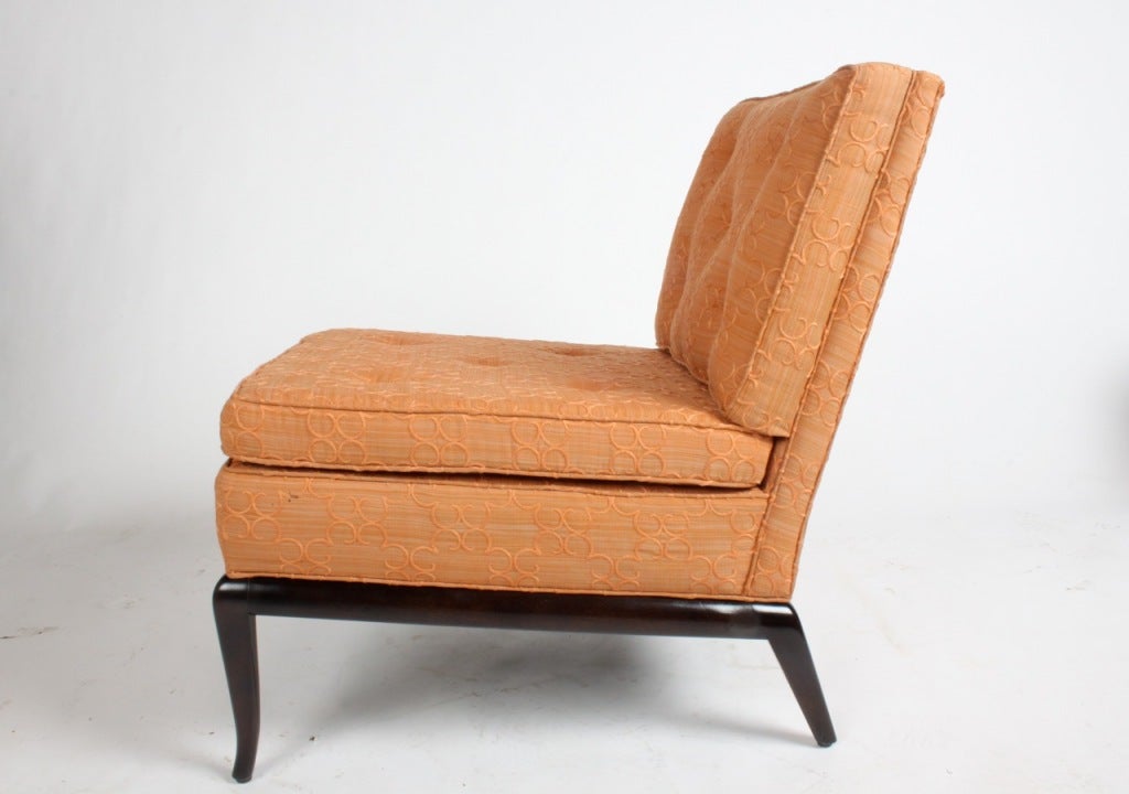 Upholstery Paiir of Slipper Chairs by T. H. Robsjohn-Gibbings