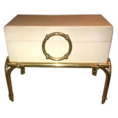 Italian Low Chest with Brass Base and Hardware 6