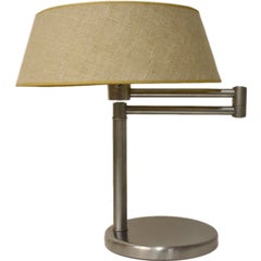 Nessen Stainless Swing Arm Table Lamp