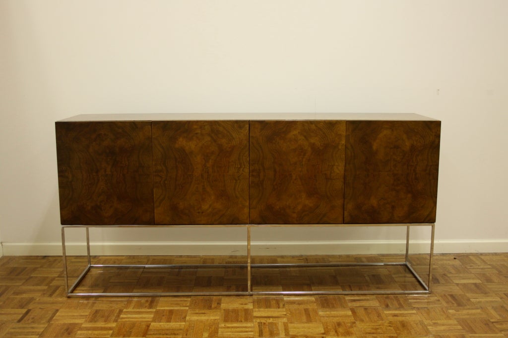 Milo Baughman For Thayer Coggin Burled Sideboard