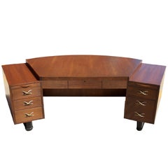 Monumental Custom Desk in the Style of Paul Frankl