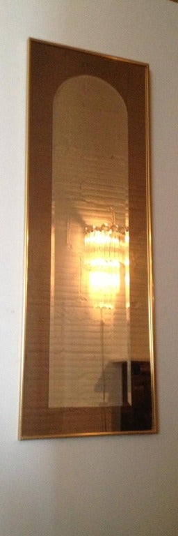 Brass Frame 70's mirror