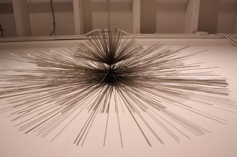 Curtis Jere Nickel Sea Urchin Wall Sculpture In Excellent Condition In St. Louis, MO